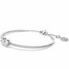 Bangles | Womens Mesmera Mixed Cut Rhodium Plated Stone Set Bangle Bracelet Bangles Bangles