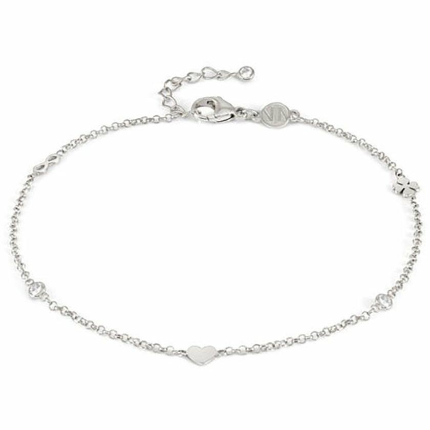 Anklets | Sterling Silver Heart & Stone Set Anklet Anklets Anklets