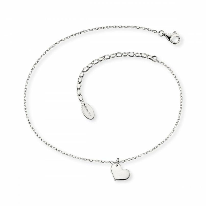 Anklets | Womens Ladies Sterling Silver Heart Anklet Anklets Anklets