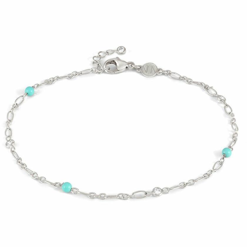 Anklets | Womens Silver Anklet with Turquoise Stones Anklets Anklets