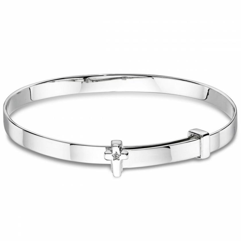 Bangles | Honor Diamond Cross Expander Baby Bangle Bangles Bangles