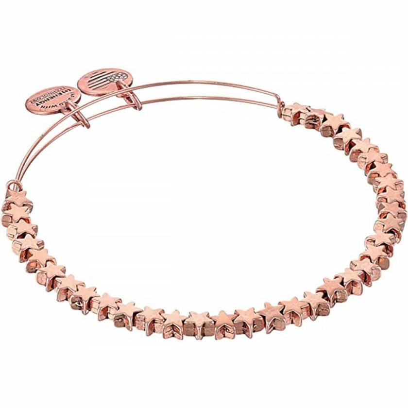 Bangles | Womens Beaded Star Rose Gold Plated Charm Bangle Bangles Bangles