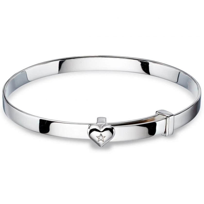 Bangles | Womens Girl’s Diamond Set Gisele Heart Bangle Bangles Bangles