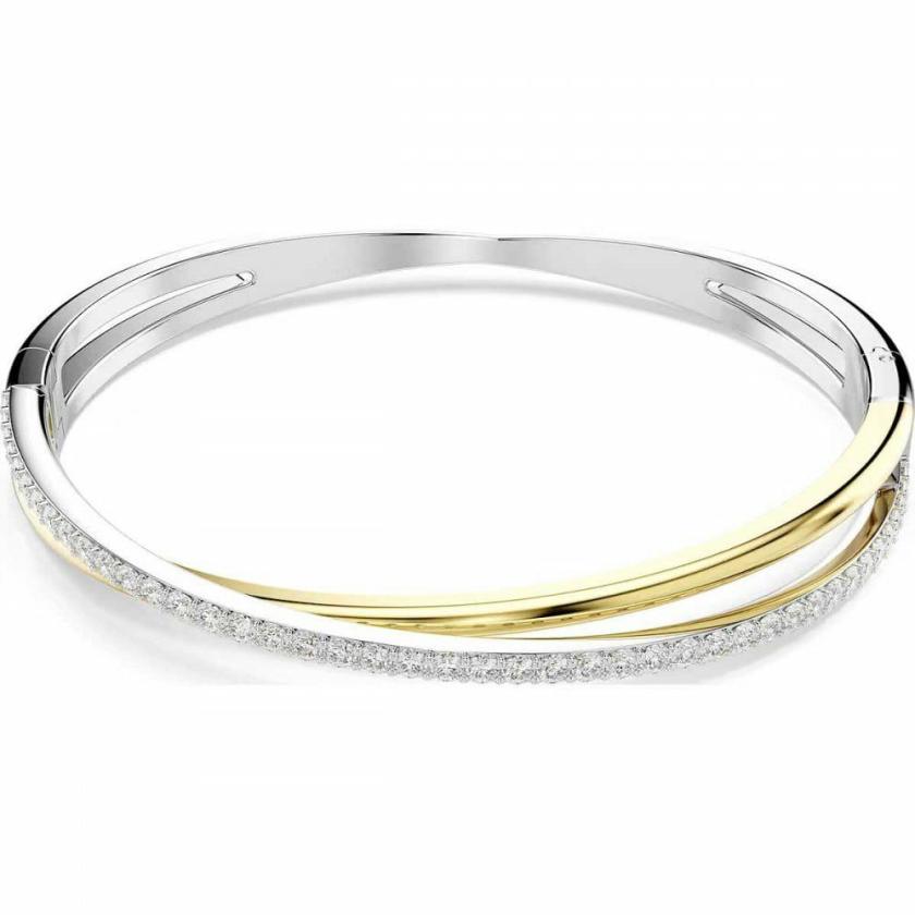 Bangles | Womens Hyperbola Mixed Cut Two Tone Stone Set Overlapping Bangle Bangles Bangles