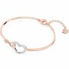 Bangles | Womens Infinity & Heart Interlocking Rose Gold Toned Bangle Bracelet Bangles Bangles