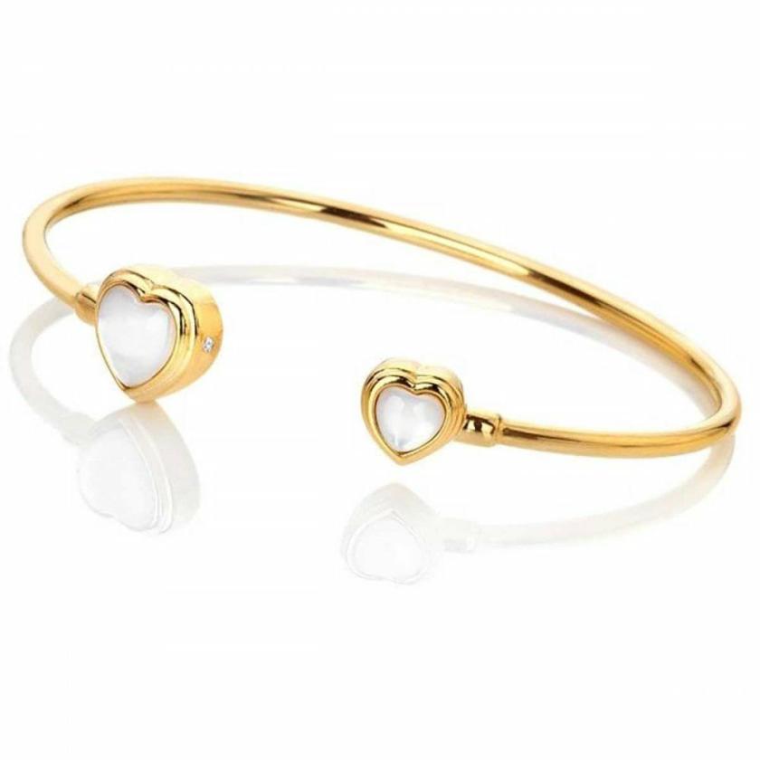 Bangles | Womens Jac Jossa x Gold Plated Mother Of Pearl Heart Bangle Bangles Bangles