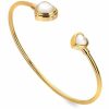 Bangles | Womens Jac Jossa x Gold Plated Mother Of Pearl Heart Bangle Bangles Bangles