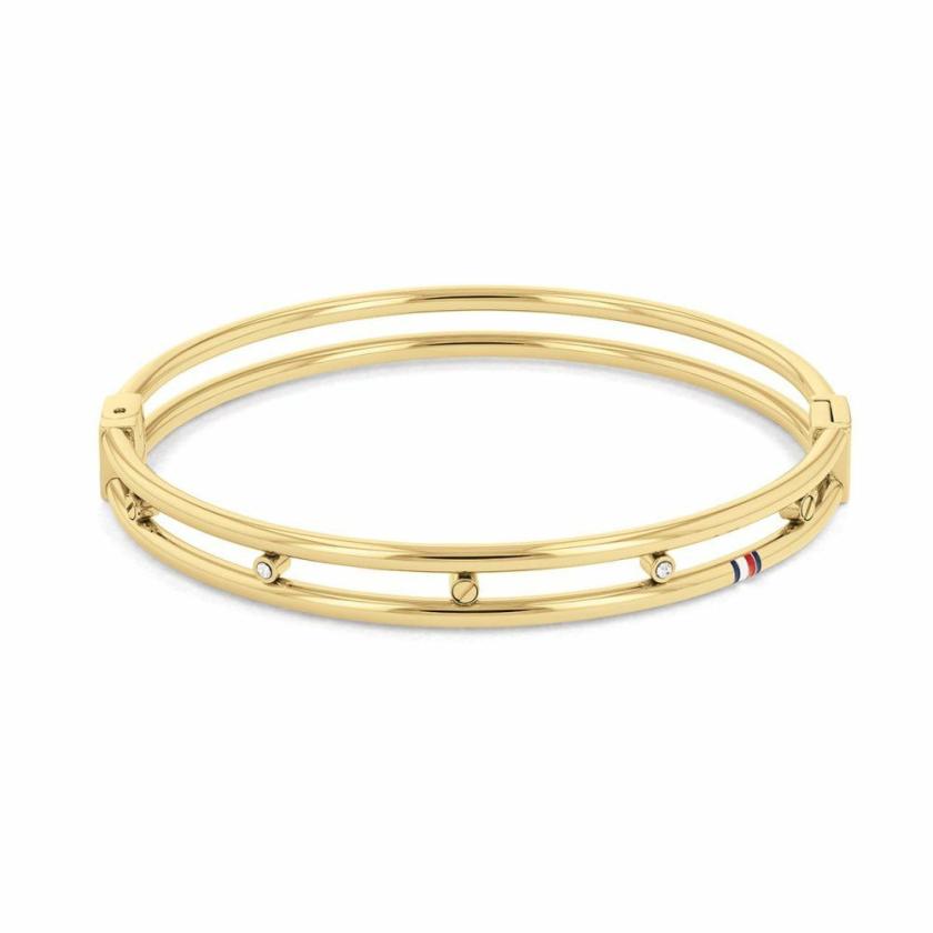 Bangles | Womens Ladies Hardware Gold Plated Hinged Bangle Bangles Bangles