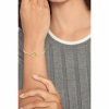 Bangles | Womens Ladies Minimal Hearts Gold Plated Stone Set Bangle Bangles Bangles