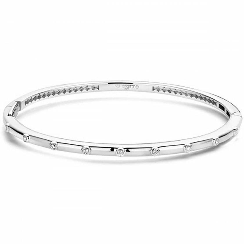 Bangles | Womens Ladies Minimalistic Multi Stone Set Bangle Bangles Bangles