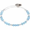 Bangles | Womens Lotus Blue Set Of Three Stone Set Charm Bangles Bangles Bangles