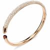 Bangles | Womens Meteora Snow Stone Set Rose Gold Toned Bangle Bangles Bangles