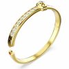 Bangles | Womens Numina Round Cut Gold Plated Stone Set Bangle Bangles