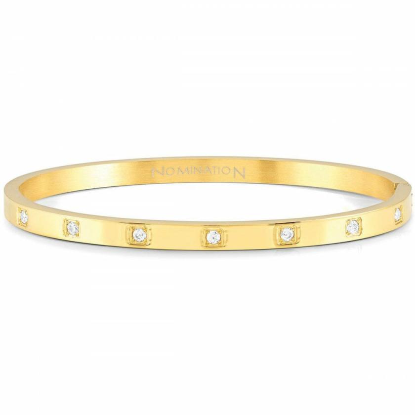 Bangles | Womens PRETTY Gold Coloured Seven Stone Bangle Bangles Bangles