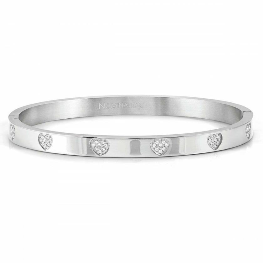 Bangles | Womens PRETTY Rigid Steel Bangle with Hearts Bangles Bangles