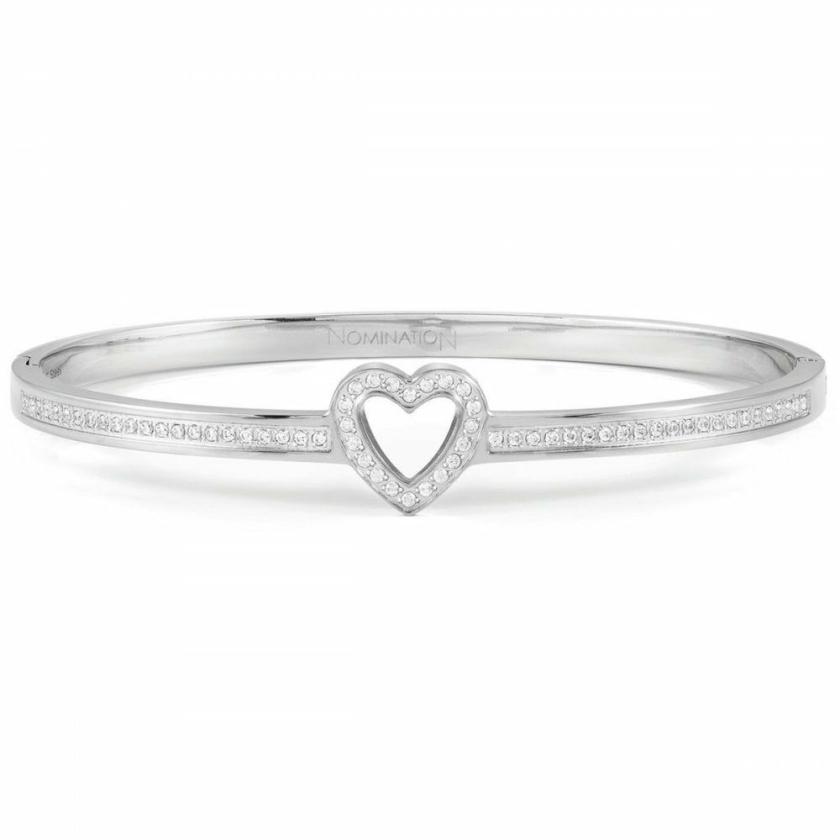 Bangles | Womens PRETTY Steel Bangle with Open Heart Bangles Bangles