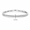 Bangles | Womens Rhodium Plated Silver Bangle Bangles Bangles