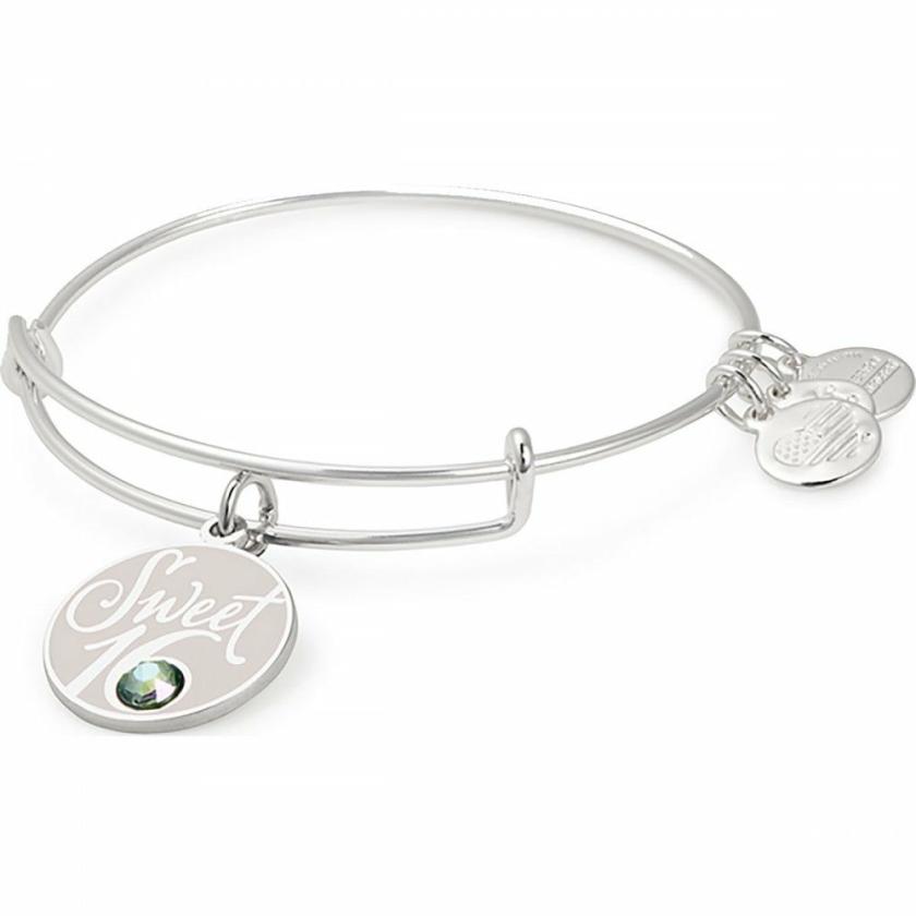 Bangles | Womens Sweet "16" Stone Set Charm Bangle Bangles Bangles