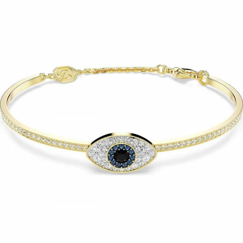 Bangles | Womens Symbolica Blue Evil Eye Gold Toned Bangle Bangles Bangles