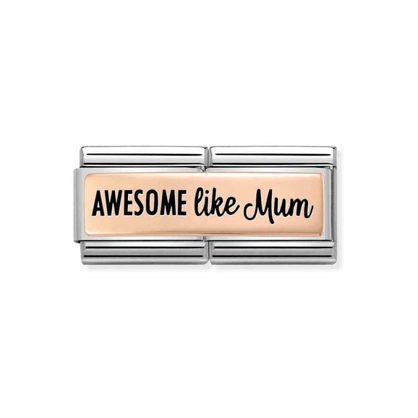 Beads & Charms | Womens CLASSIC Rose "AWESOME LIKE MUM" Charm 9ct Rose Gold Beads & Charms