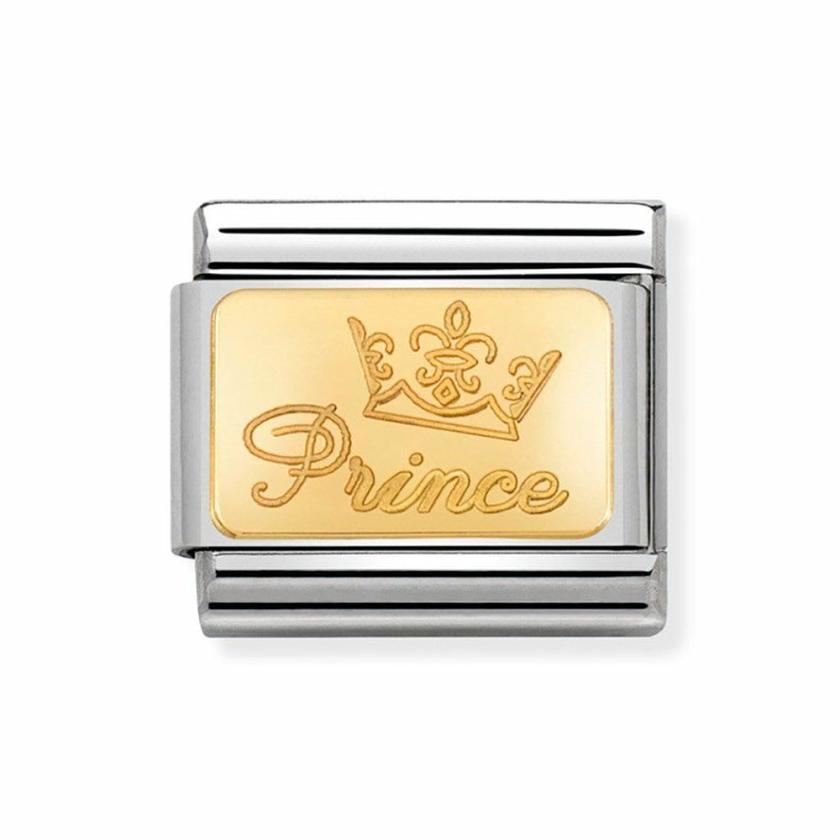 Beads & Charms | CLASSIC Gold ‘Prince’ Script Charm 18ct Yellow Gold Beads & Charms