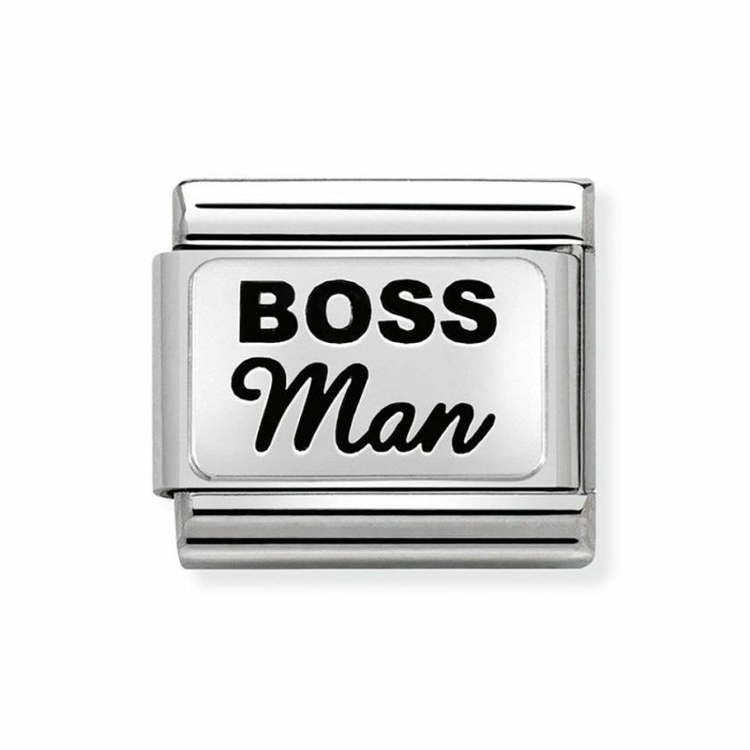 Beads & Charms | Mens CLASSIC Silvershine ‘BOSS MAN’ Charm Beads & Charms Beads & Charms