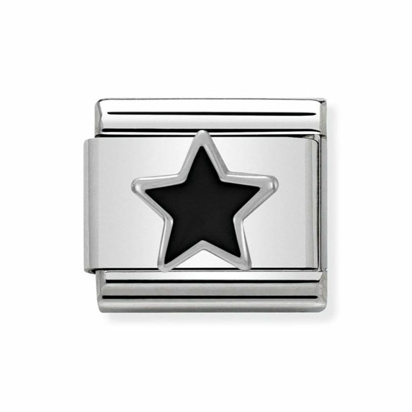 Beads & Charms | Mens/Womens CLASSIC Silvershine Black Star Charm Beads & Charms Beads & Charms