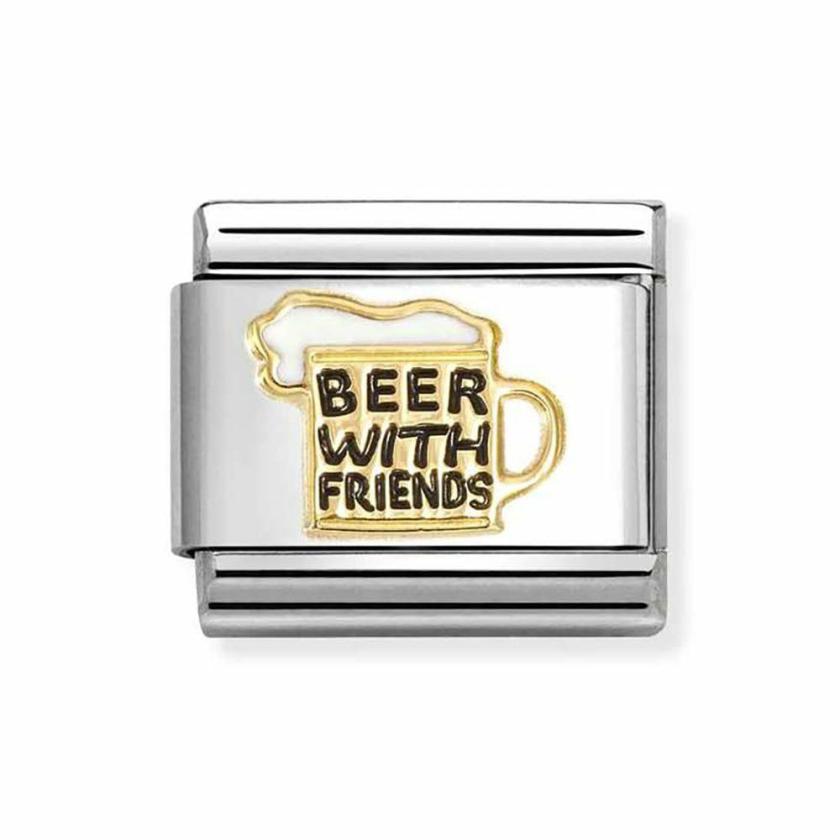 Beads & Charms | Womens CLASSIC Gold Beer with Friends Charm 18ct Yellow Gold Beads & Charms