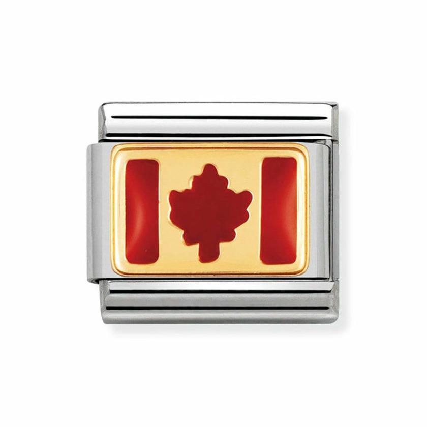 Beads & Charms | Womens CLASSIC Gold Canada Flag Charm 18ct Yellow Gold Beads & Charms