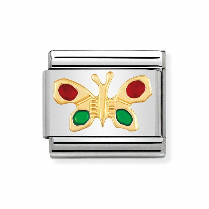 Beads & Charms | Womens CLASSIC Gold & Enamel Butterfly Charm 18ct Yellow Gold Beads & Charms