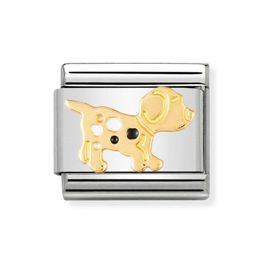 Beads & Charms | Womens CLASSIC Gold & Enamel Dog Charm 18ct Yellow Gold Beads & Charms