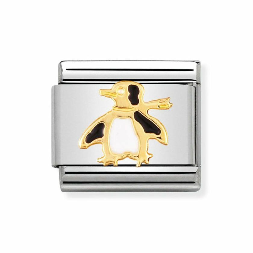 Beads & Charms | Womens CLASSIC Gold & Enamel Penguin Charm 18ct Yellow Gold Beads & Charms