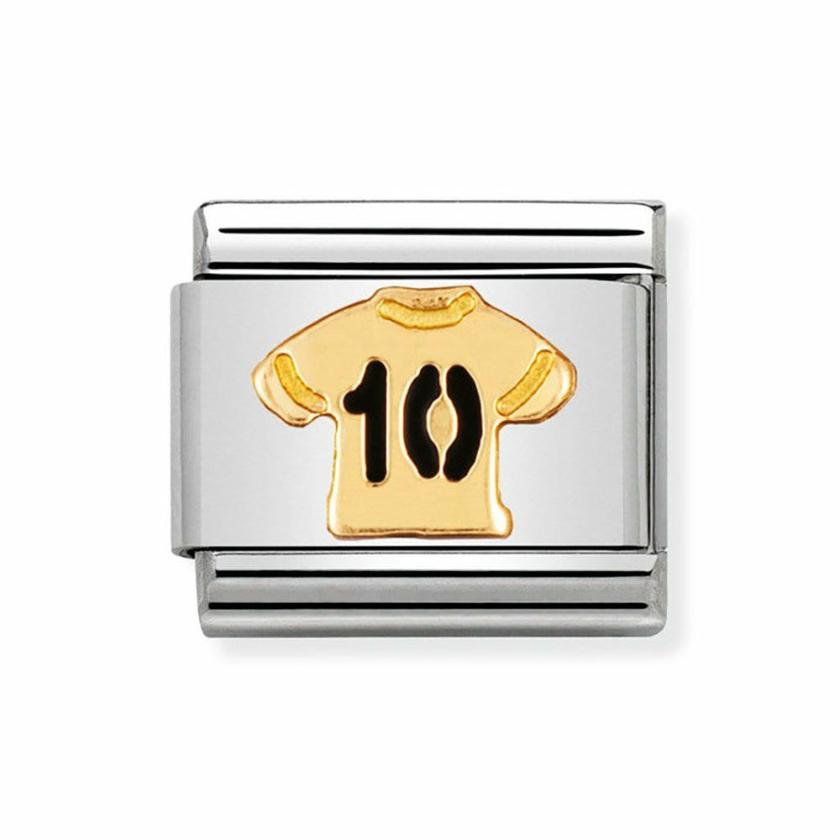 Beads & Charms | Womens CLASSIC Gold Football Charm, No.10 Shirt 18ct Yellow Gold Beads & Charms