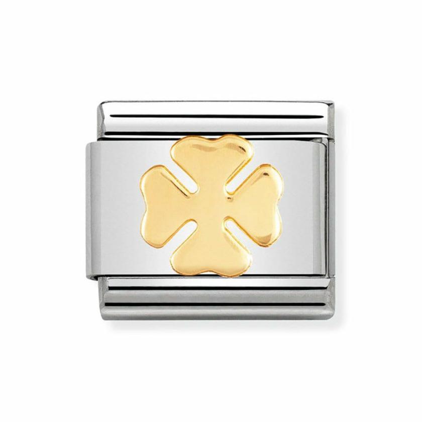 Beads & Charms | Womens CLASSIC Gold Four-Leaf Clover Charm 18ct Yellow Gold Beads & Charms