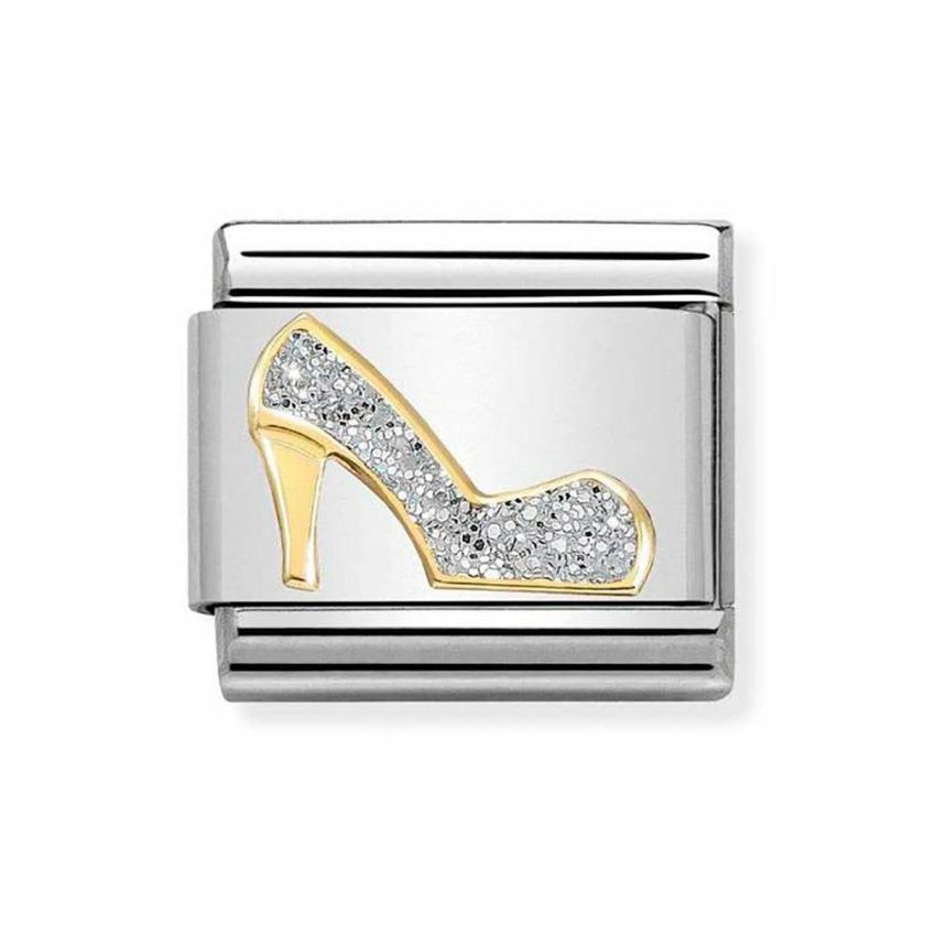 Beads & Charms | Womens CLASSIC Gold Glitter Shoe Charm 18ct Yellow Gold Beads & Charms