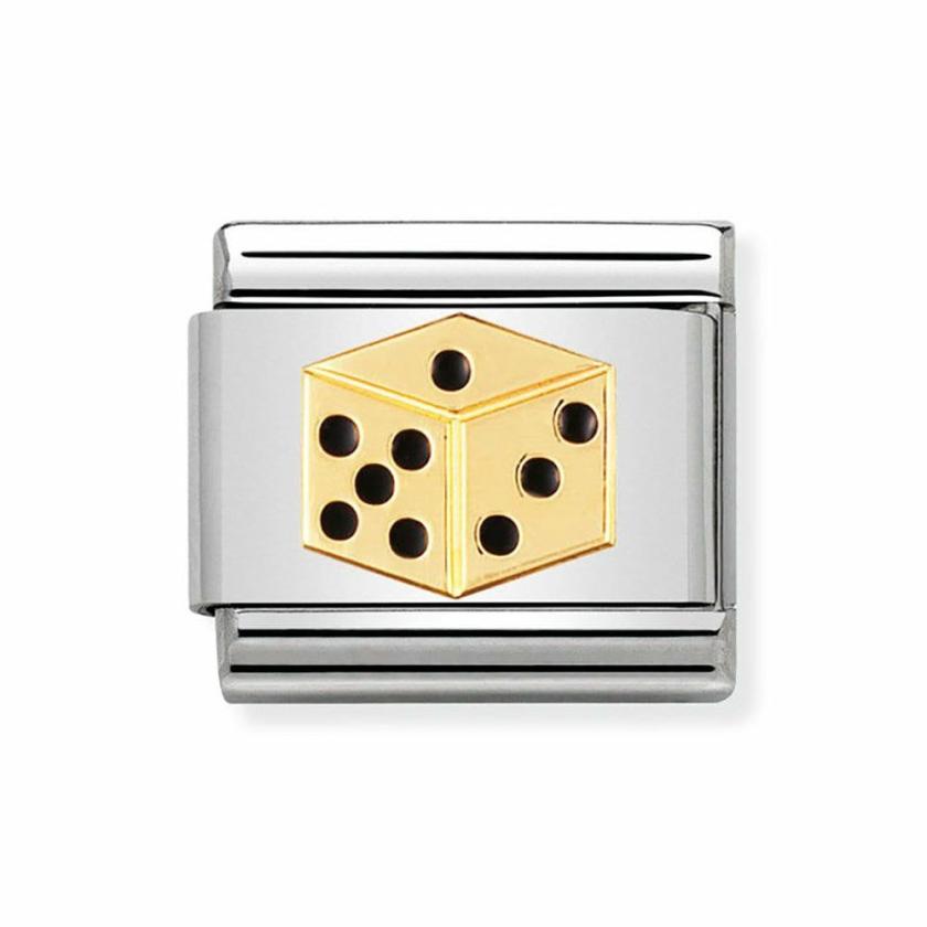 Beads & Charms | Womens CLASSIC Gold Good Luck Dice Charm 18ct Yellow Gold Beads & Charms