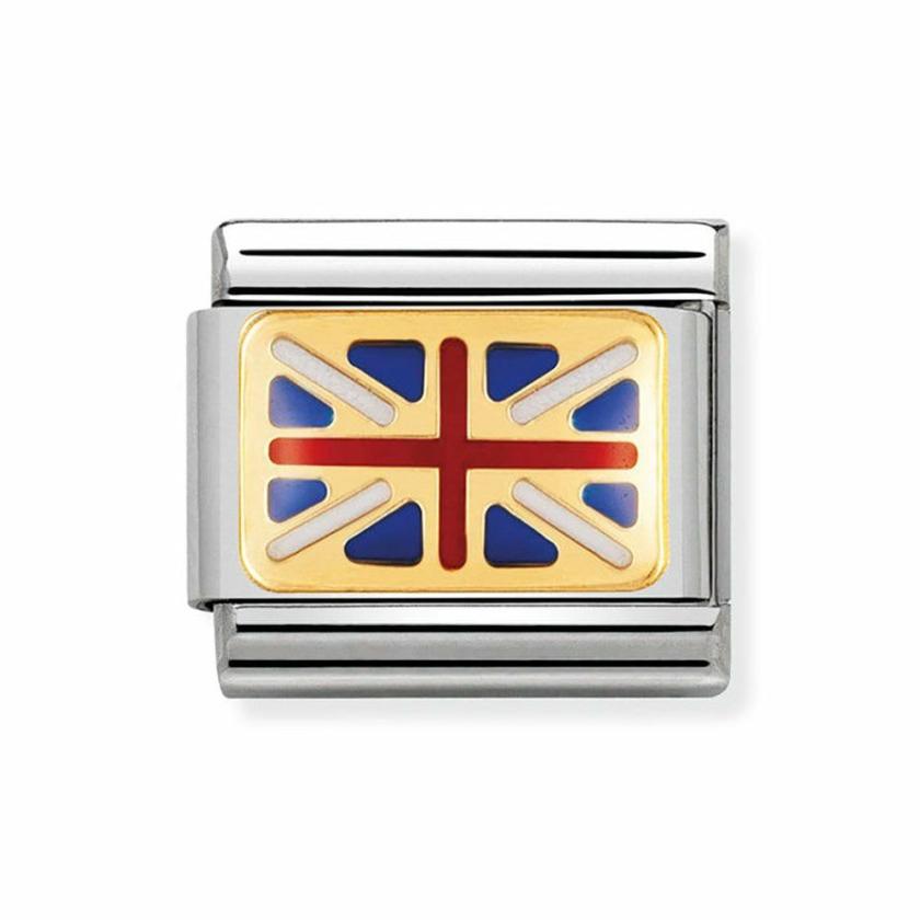 Beads & Charms | Womens CLASSIC Gold Great Britain Flag Charm 18ct Yellow Gold Beads & Charms