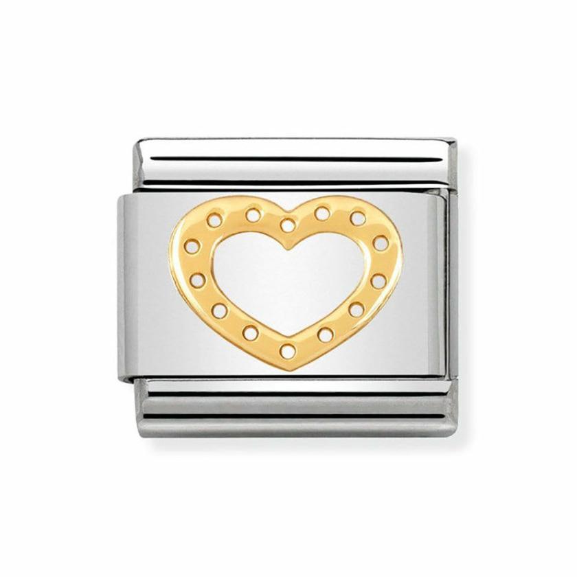 Beads & Charms | Womens CLASSIC Gold Heart with Dots Charm 18ct Yellow Gold Beads & Charms