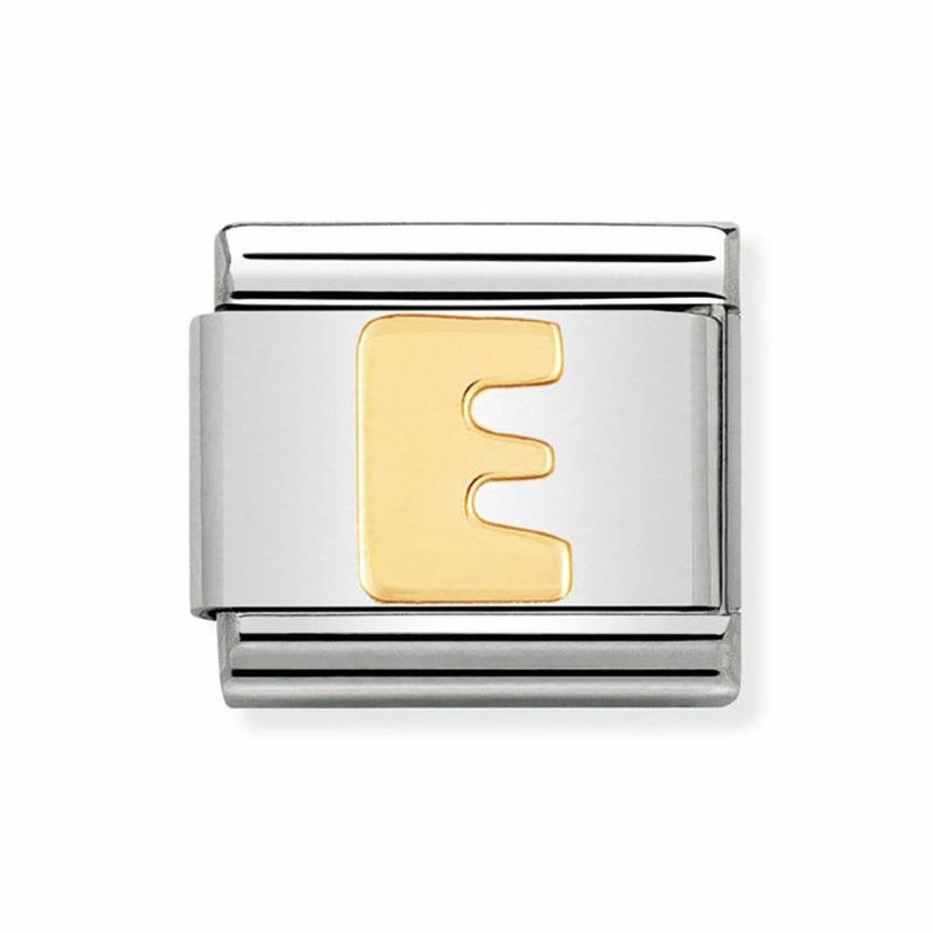 Beads & Charms | Womens CLASSIC Gold Letter ‘E’ Charm 18ct Yellow Gold Beads & Charms