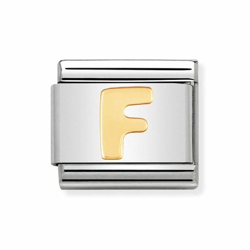 Beads & Charms | Womens CLASSIC Gold Letter ‘F’ Charm 18ct Yellow Gold Beads & Charms