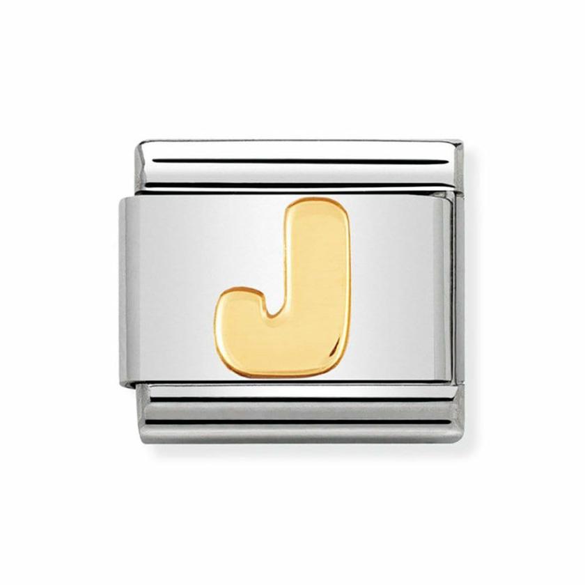 Beads & Charms | Womens CLASSIC Gold Letter ‘J’ Charm 18ct Yellow Gold Beads & Charms