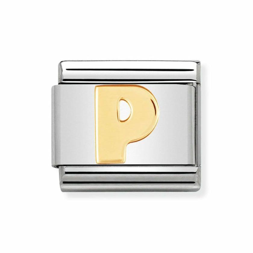 Beads & Charms | Womens CLASSIC Gold Letter ‘P’ Charm 18ct Yellow Gold Beads & Charms