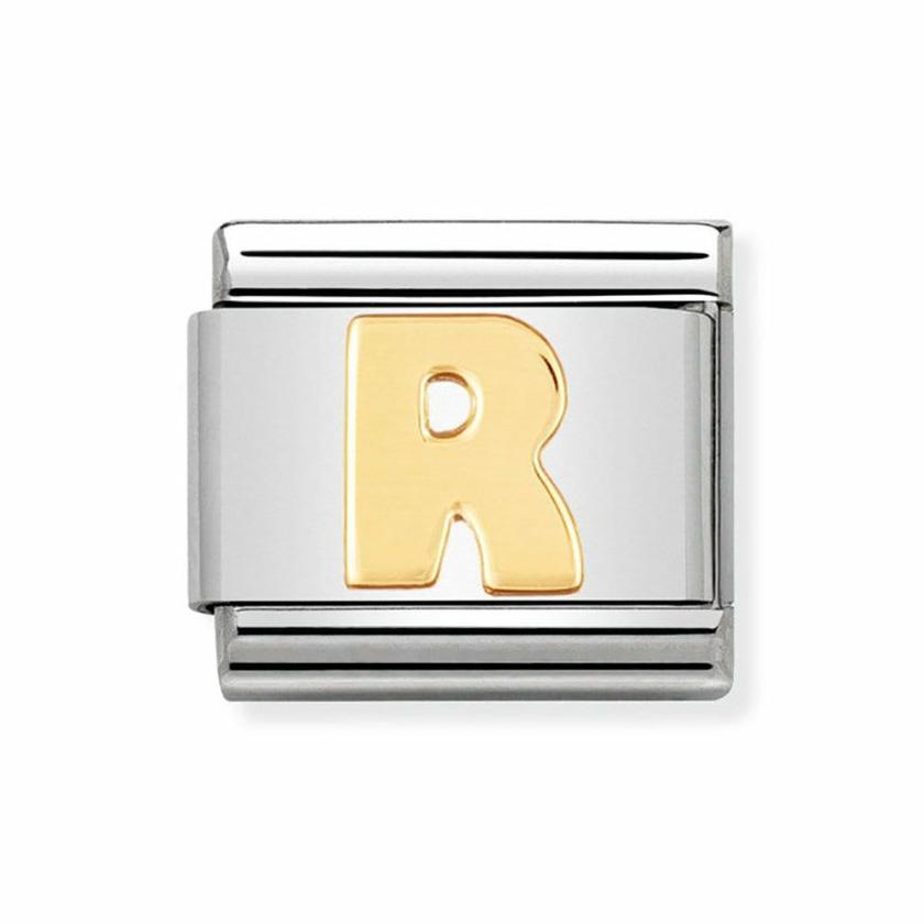 Beads & Charms | Womens CLASSIC Gold Letter ‘R’ Charm 18ct Yellow Gold Beads & Charms