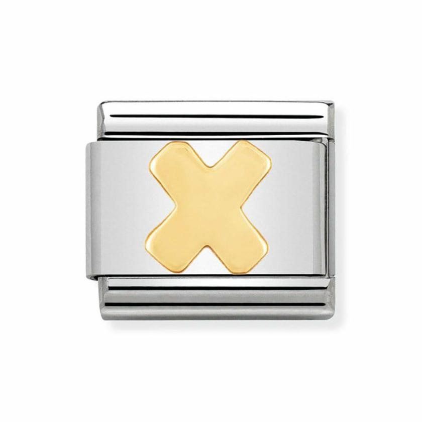 Beads & Charms | Womens CLASSIC Gold Letter ‘X’ Charm 18ct Yellow Gold Beads & Charms