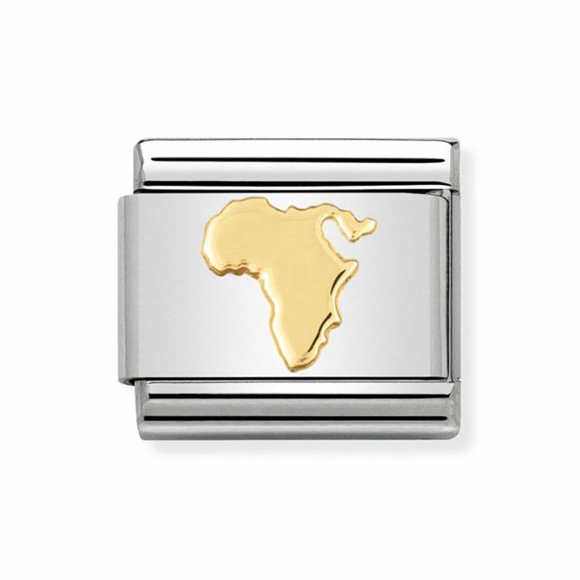 Beads & Charms | Womens CLASSIC Gold Map of Africa Charm 18ct Yellow Gold Beads & Charms