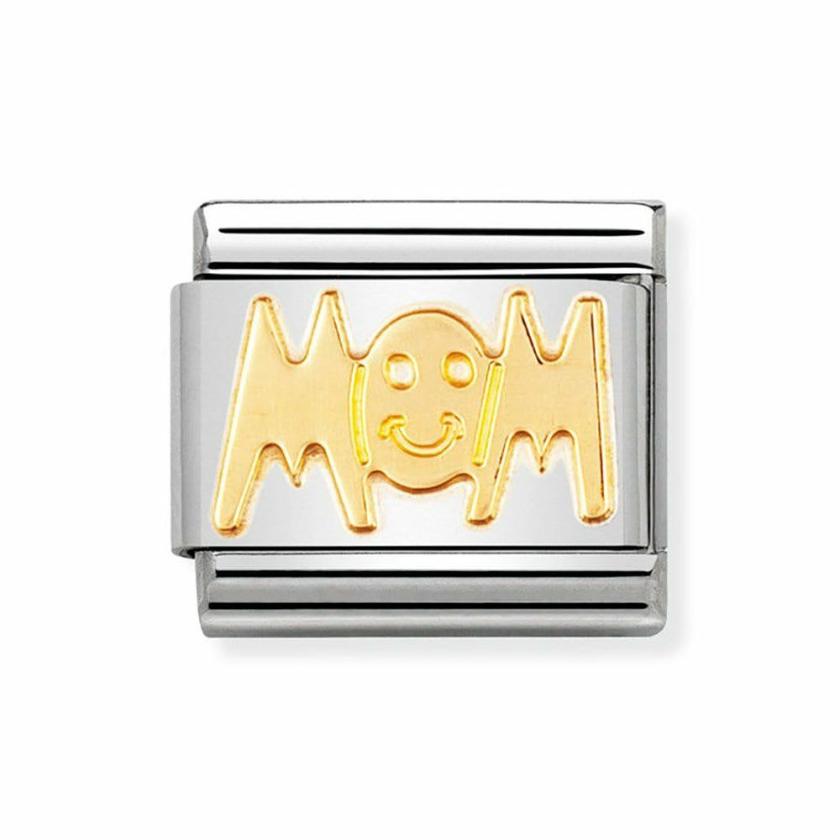 Beads & Charms | Womens CLASSIC Gold ‘MOM’ Charm 18ct Yellow Gold Beads & Charms