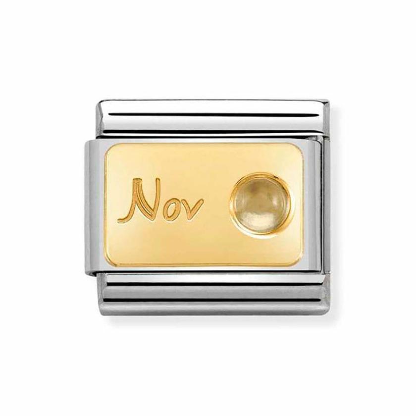 Beads & Charms | Womens CLASSIC Gold November Birthstone Charm (Citrine) 18ct Yellow Gold Beads & Charms