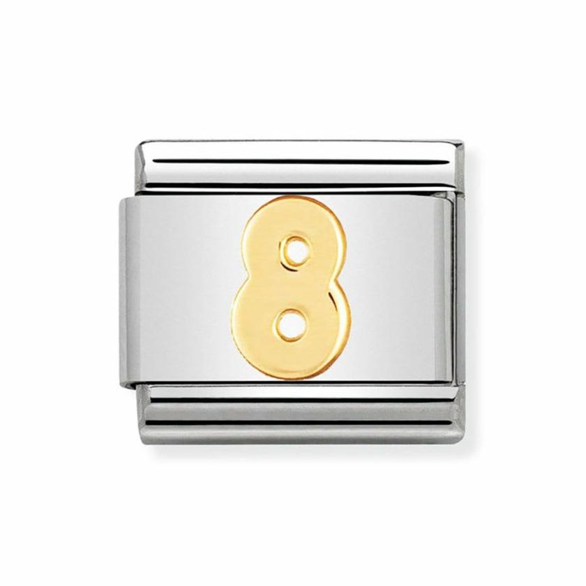 Beads & Charms | Womens CLASSIC Gold Number ‘8’ Charm 18ct Yellow Gold Beads & Charms