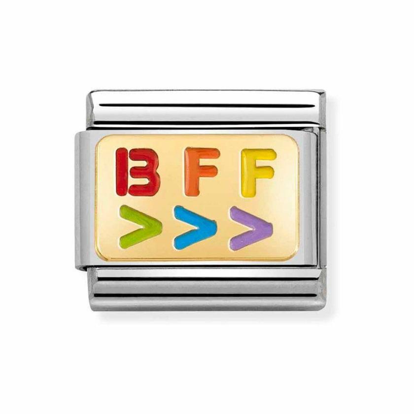 Beads & Charms | Womens CLASSIC Gold Rainbow BFF Charm 18ct Yellow Gold Beads & Charms