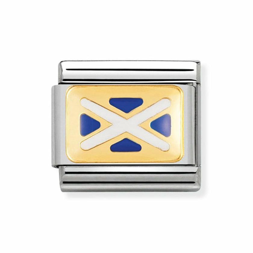 Beads & Charms | Womens CLASSIC Gold Scotland Flag Charm 18ct Yellow Gold Beads & Charms